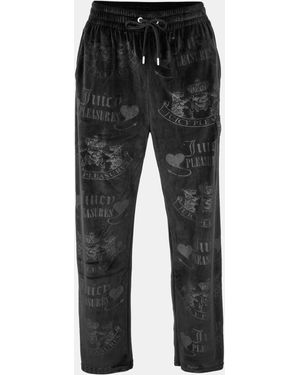 Pleasures X Juicy Couture Crest Velour Track Trousers - Black
