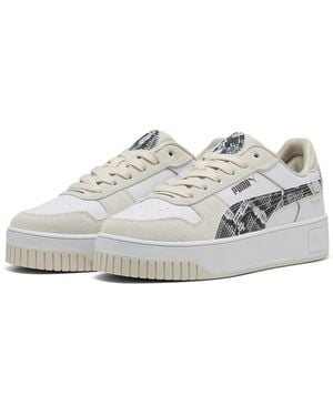 PUMA Carina Street Snake Chic Low-Top Trainers - White