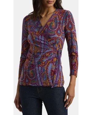 Ralph Lauren Jainab Wrap Top - Red