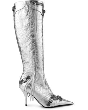 Balenciaga Bal Cagole Knee High Boots - Grey