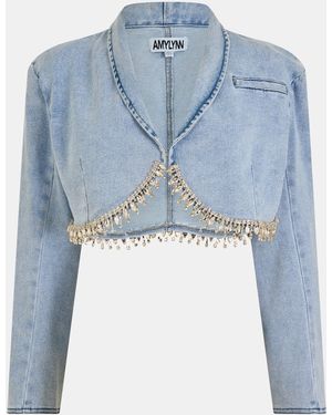 Amy Lynn 'S Structured Denim Jacket - Blue