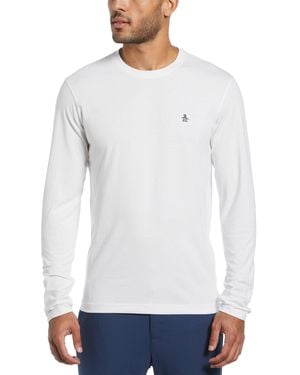 Original Penguin Original Long Sleeve Crew T Shirt - White