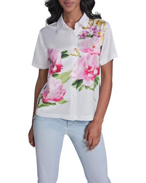 KARL LAGERFELD Sportswear Patterned Short Sleeve Shirt - Multicolour