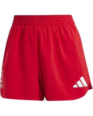 adidas Noc Poland Running Road Shorts - Red