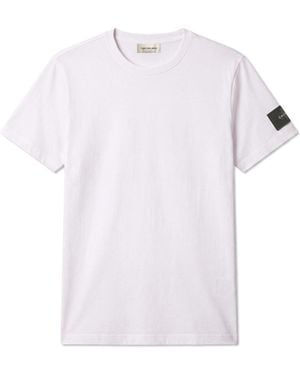 Calvin Klein Badge Logo Cotton Short-Sleeve T-Shirt - White