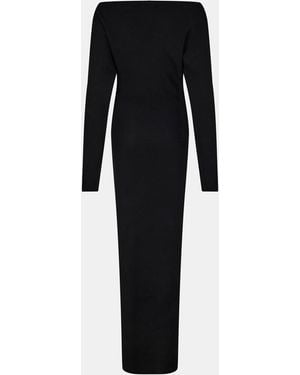 Naked Wardrobe Knit Off-Shoulder Jumper Maxi Dress - Black