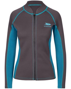 Trespass Skippor Full Zip Neoprene Long Sleeve Shirt - Blue