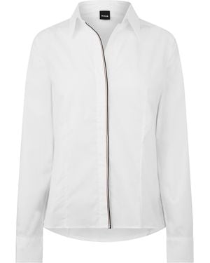 BOSS Bierdie Tailored Fit Shirt - White