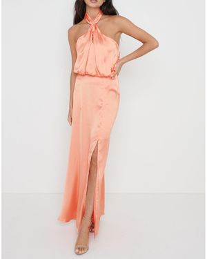 Pretty Lavish Halter Maxi Dress - Orange
