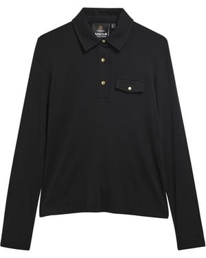 Barbour Ramona Viscose Long-Sleeve Slim-Fit Blouse - Black