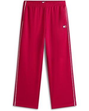 Tommy Hilfiger Archive Open Hem Woven Tracksuit Joggers - Red
