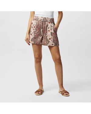 AllSaints Charli Cascade Woven Tracksuit Shorts - Pink