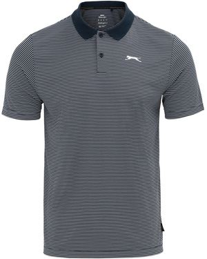 Slazenger 1881 Micro Stripe Golf Polo Shirt - Grey