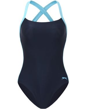 Slazenger 1881 Wide Tie Back Suit - Blue