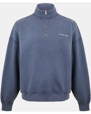 Jack Wills Quarter-Zip Fleece - Blue
