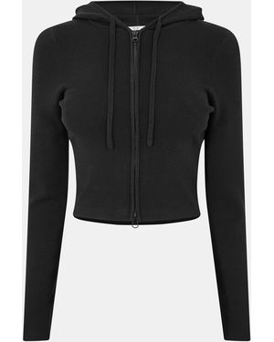 Jack Wills Knitted Zip Hoodie - Black