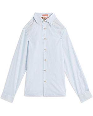 Ted Baker Short-Sleeve Plain Shirt - Blue