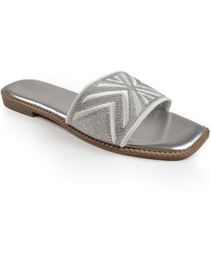 Where's That From Blossom Flat Sandals - Grey