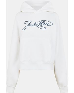 Jack Wills Ottoman Rib Hood Ladies - White