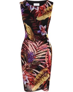 Gina Bacconi Aimee Tropical Print Dress - Red