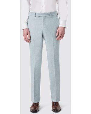 Without Prejudice Wp Archer Slim Fit Donegal Trousers - Blue