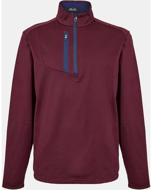 Polo Ralph Lauren Rlx Cotton Long Sleeve Half Zip Performance Golf Jacket - Purple