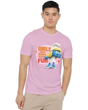 Other The Smurfs Smurfette Girls Just Wanna Have Fun T - Pink
