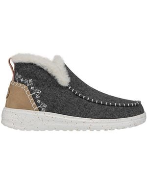 HEYDUDE Denny Wool Faux Shearling Boots - Grey