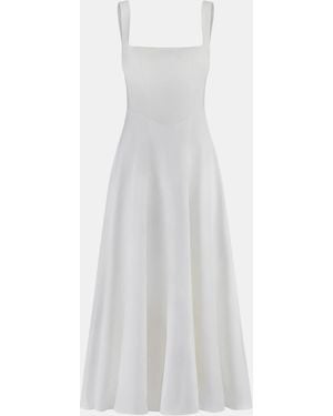 Odd Muse The Ultimate Muse High Waist Square Neck Midi Dress - White