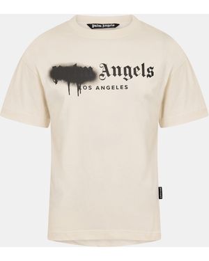 Palm Angels Palm Spray Tee - Natural