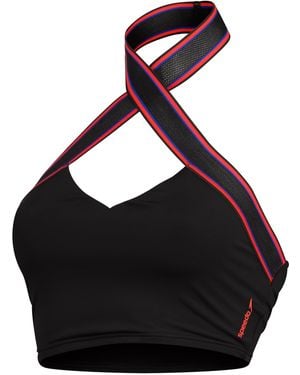 Speedo Halter Crop Top Bikini - Black