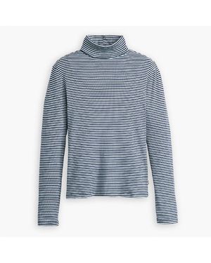 Levi's Dreamy Turtleneck Burgundy Long Sleeve T-Shirt - Blue