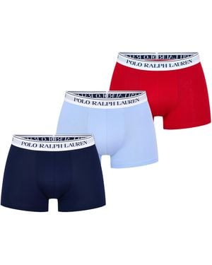 Polo Ralph Lauren 3-Pack Cotton Trunks - Blue
