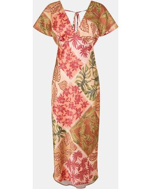Biba Midi Slip Dress - Orange