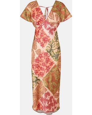 Biba Midi Slip Dress - Orange