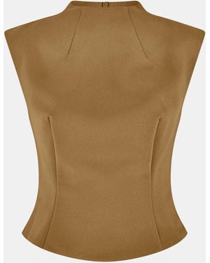 Odd Muse The Ultimate Muse Structured Sleeveless Top - Brown