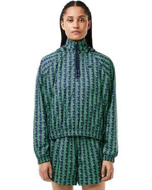 Lacoste Water-Resistant Adjustable Rain Anorak - Green