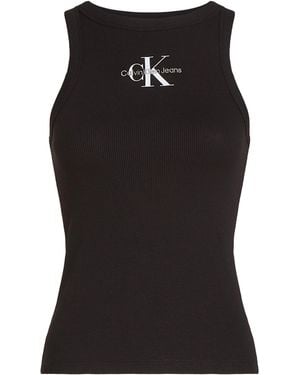 Calvin Klein Archival Monologo Tank Top - Black