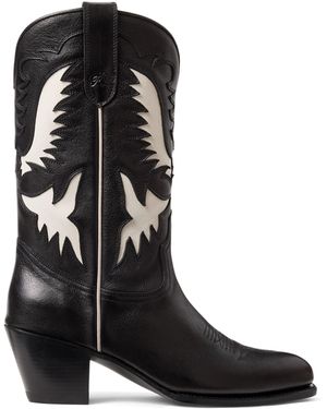 Polo Ralph Lauren Western Cowboy Boots - Black