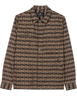 Paul Smith Flannel Check Overshirt - Brown