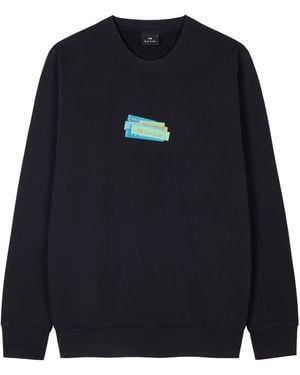 Paul Smith Block Crew-Neck Crew Sweatshirt - Blue