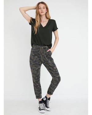Bella Dahl Closed Hem Jersey Joggers - Multicolour
