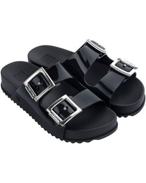 Zaxy Flat Sandals - Black