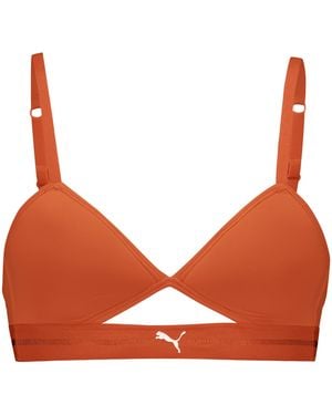 PUMA Peek A Boo Triangle Bralette - Orange