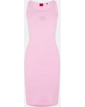 HUGO Neamea Diamante Dress - Pink