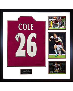 The Fan Cave Joe Cole Signed West Ham Shirt Elite Frame - Black