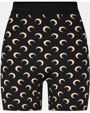 Marine Serre Moon Print Cycling Shorts - Black
