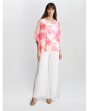 Gina Bacconi Evie Capped Sleeve Blouse - White