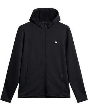 J.Lindeberg Full Zip Hoodie - Black