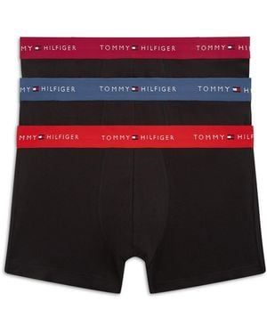Tommy Hilfiger 3-Pack Logo Waistband Trunks - Black